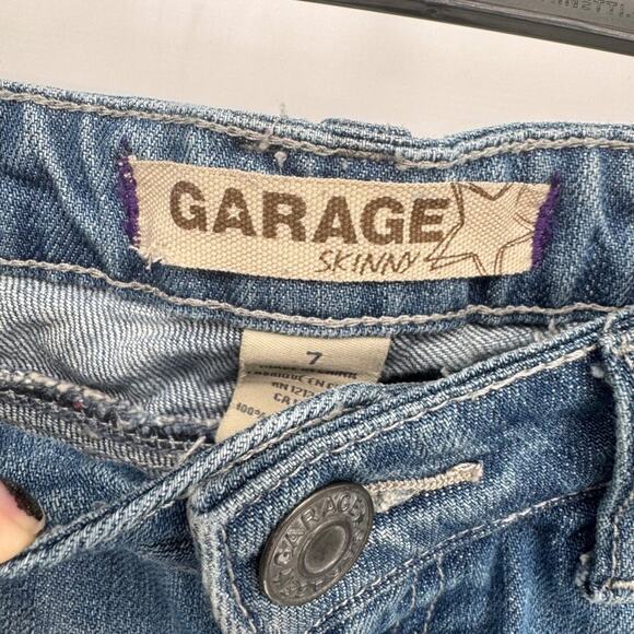 GARAGE Skinny Jeans Womens Size 7 Blue Distressed Ripped Light Wash Denim - Picture 5 of 8